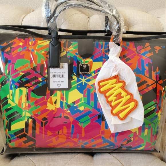 Mcm Multicolored Abstract Tote - Picture 4 of 5